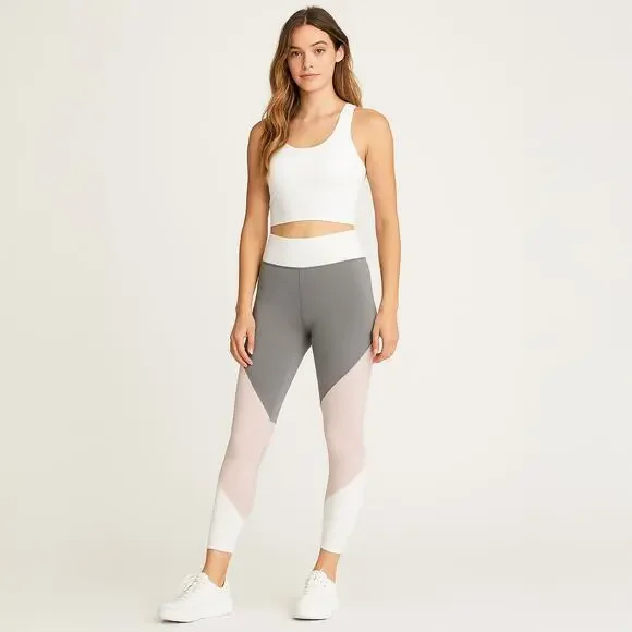 NWT Threads 4 Thought Gray White Pink Sz M Leggings - Picture 12 of 12